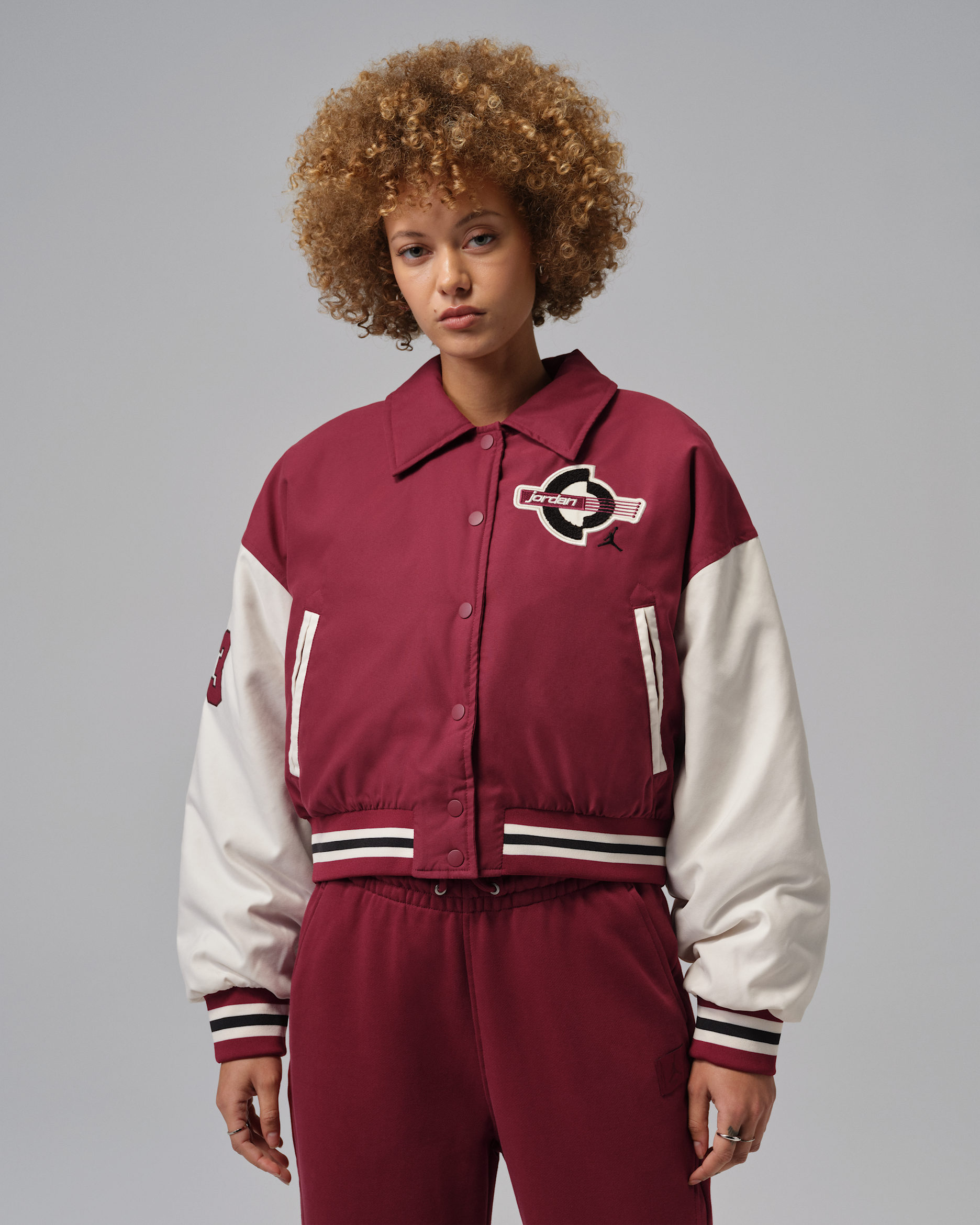 Jordan Brooklyn Women's Therma-FIT Varsity Jacket. Nike IL